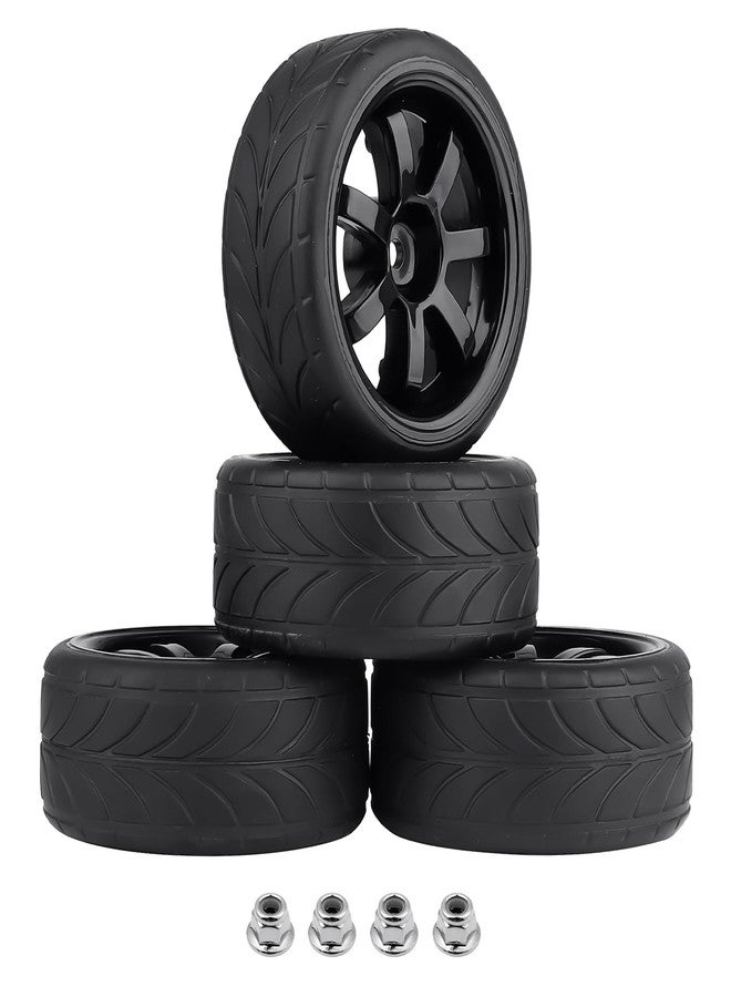 AllinRC PreGlued 1/10 On-Road Tires and Wheels for Traxxas 4tec 2.0 3.0 Tamiya TT02 TT01 HSP Flying Fish Kyosho Fazer 1/10 RC Touring Drift Car (Edition B) - Image 1
